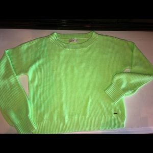 Hollister Neon Green Sweater